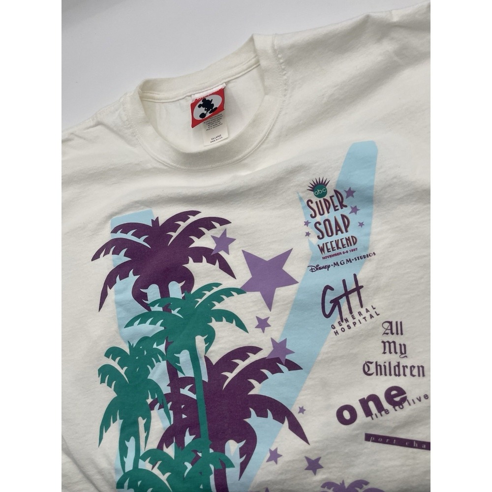 Vintage 1997 Disney Super Soap Weekend T Shirt XXL MGM Studios ABC Daytime USA
